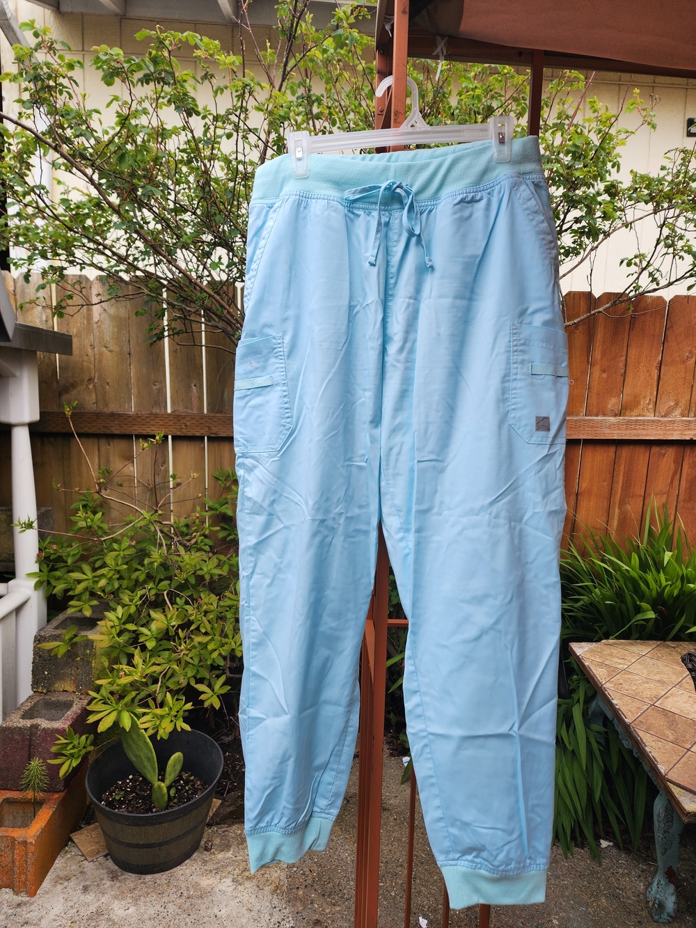 Uniform Advantage Light Blue Drawstring Jogger Scrub Pants